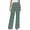 07# Green, variant on Women's Plaid Flare Pants Elastic High Waisted Bell Bottom Old Money Trousers Business Casual Pants Green M