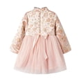 thumbnail image 7 of LittleSpring Little Girls Qipao Dress Long Sleeve Tutu Dress for Chinese New Year Winter Pink Flower with Belt Size 7-8, 7 of 7
