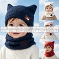 thumbnail image 4 of Beanie Knitted Hats for Toddler Kids 1-3 Years Toddler Soft Solid Cute Hats with Ear Kids Winter Hat, 4 of 5