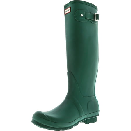 Hunter Women's Original Stripe Knee-High Rubber Rain Boot - 8M - Dark Malachite / Tourmaline