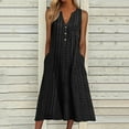 thumbnail image 2 of Sngxgn Womens Casual Long Dress Short/Long Sleeve Summer Loose Maxi Dresses(Black,S), 2 of 4