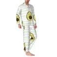 thumbnail image 2 of Balery Avocado of a Hear Pattern Pajama Sets for Men Long Sleeve 2 Piece Sleepwear Loungewear Sets Soft PJ's with Pockets Long Sleeve Comfy Pj Sets-Large, 2 of 7
