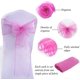 thumbnail image 4 of Cinta de ORGANZ rosa de 50 Uds., 18*275cm, cubierta de silla, cinta de lazo, ceremonia de lazo de boda, decoración de fiesta de cumpleaños, 4 of 5