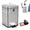 Silver, variant on Pupzle Dog Poop Trash Can Outside, Trash Can for Dog Poop, 1.3 Gal, Black