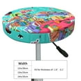 thumbnail image 4 of Daiia Cartoon Map Of Europe Stool Covers Round,Round Bar Stool Covers Waterproof Bar Chair Covers Washable Stool Cushion Slipcover for 12-14 Inch Chair-12 inch, 4 of 7