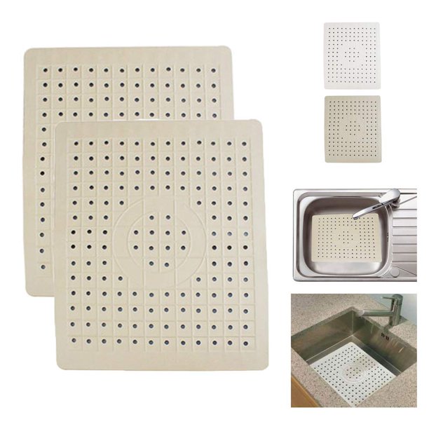 Tapete para fregadero AllTopBargains de hule, 2 piezas, 25 x 30 cm, antiderrapante