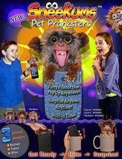 Innovative Sneekums Pet Pranksters Toy Tricky Pop Up Spoof Monkey Surprise Toy K 