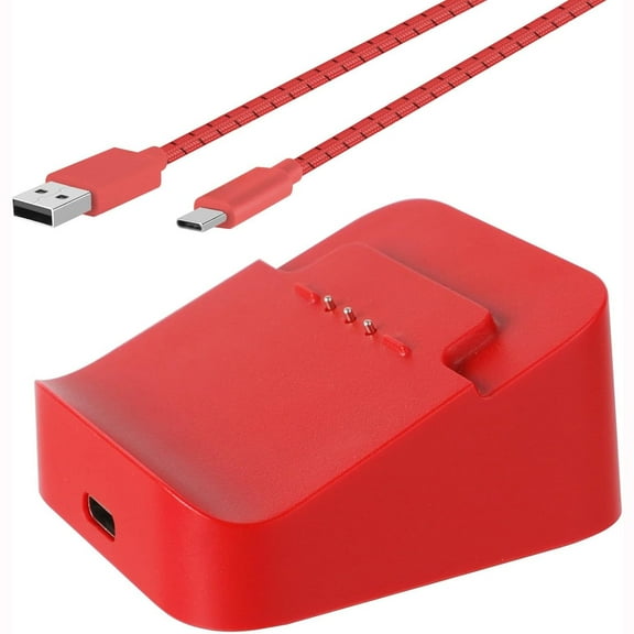 Prociv Charging Station Dock & Charging Cable Cord for Xbox Elite Wireless Controller Series 2, Charging Set for Xbox One Elite 2 Controller (Red)