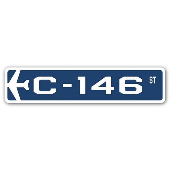 C-146 Street Sign Air Force Aircraft Military | Indoor/Outdoor | 18" Wide