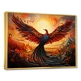 thumbnail image 2 of Designart "Phoenix The Resurgence II" Animals Framed Wall Art - Modern Farmhouse Orange Bird Entryway Framed Wall Art, 2 of 6