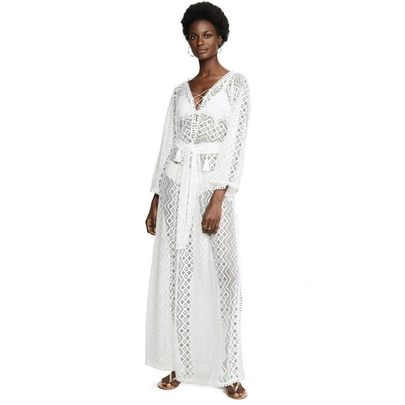 Long Lace Beach Cover up Robe de Plage Swimsuit Cover up Saida de Praia longa Women Bathing suit cover up Tunics for Beach