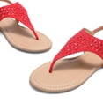 thumbnail image 4 of Sandalia DREAM PAIRS Roja con Tira en T y Pedrería Talla 10, 4 of 7
