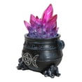 thumbnail image 4 of Wicca Triple Moon Pentagram And Zodiac Symbols LED Crystals Cauldron With Toads, 4 of 9