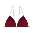 thumbnail image 3 of Bralette For Women Girls Teens Low Support Triangle V Neck Bra Front Button Slim Strap Training Bra Padded Wire Women Strapless Bras Padded Bras for Women Women Bra Push up Womens Sports Bra Pack, 3 of 8