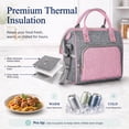 thumbnail image 5 of Insulated Lunch Bag for Women, Large 12L Reusable Cooler Lunch Box for Work, Office, Picnic, Leakproof Tote with Shoulder Strap, 5 of 10