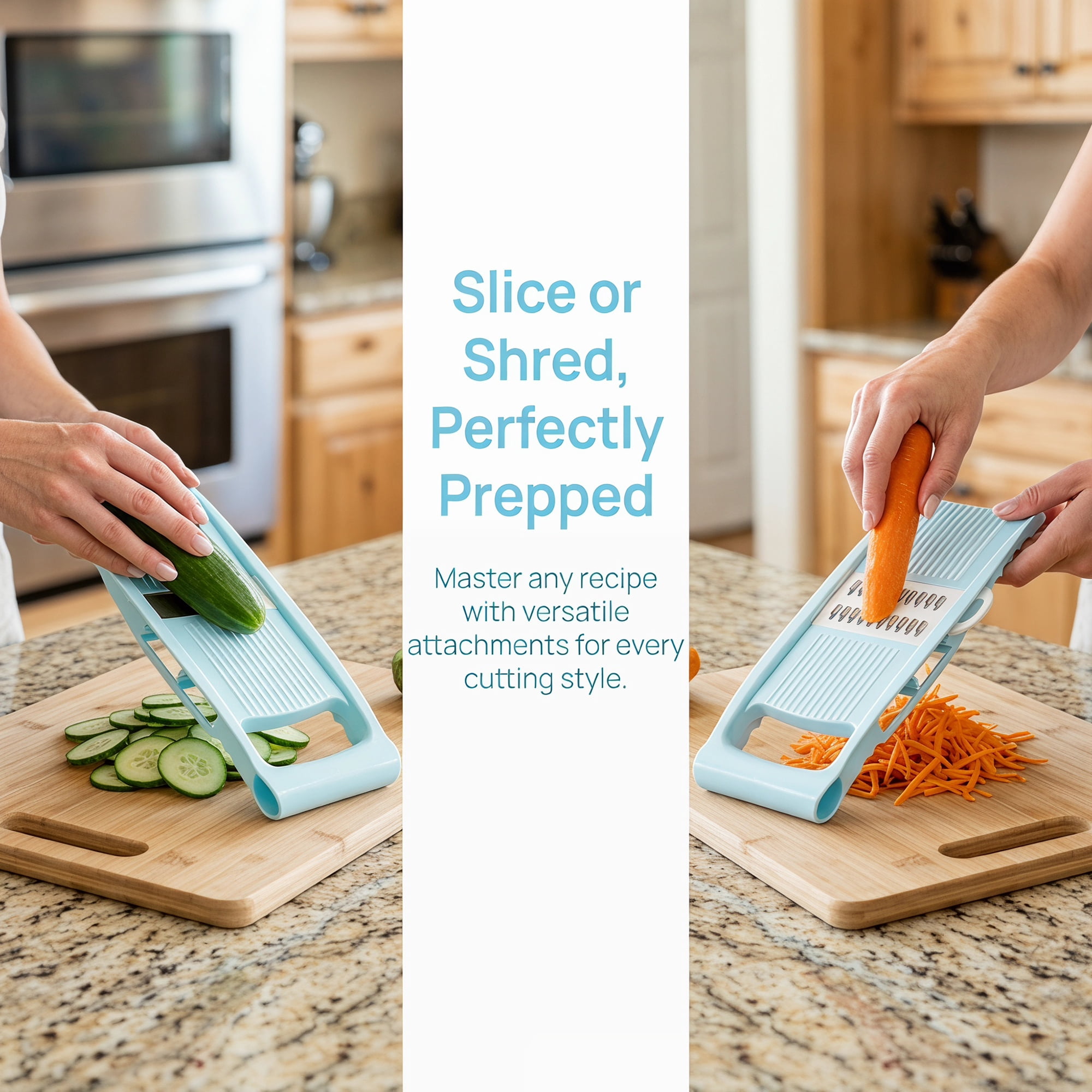 Unique Bargains  Professional Mandoline Slicer for Home Chefs 7 in 1(A) 10.9"x3.9"