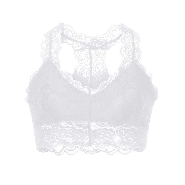 fartey Womens Floral Lace Bras Full Coverage Racerback Bra Removable Padded Yoga Bralettes Bustier Sports Bras Wireless Seamless Comfort Everyday Lingerie