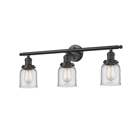 Innovations 3-LT LED Small Bell 30" Bathroom Fixture - Oil Rubbed Bronze - 205-OB-G52-LED