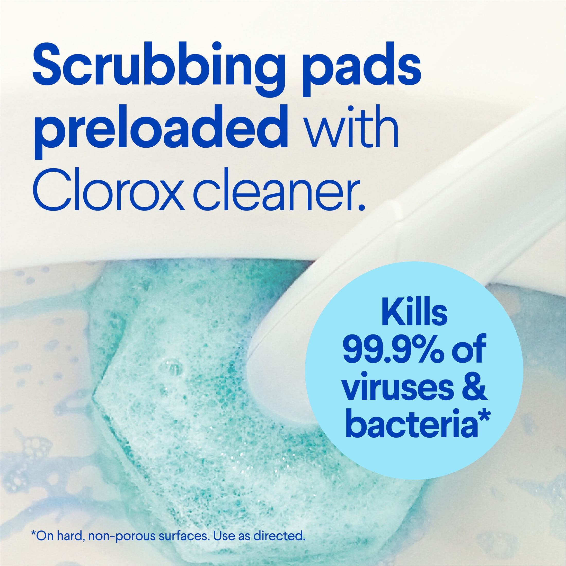 (2 pack) Clorox ToiletWand Disinfecting Brush Refills, Disposable Toilet Bowl Cleaner, Rainforest Rush, 10 Count