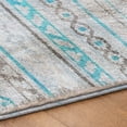thumbnail image 5 of Addison Rugs Dream Shag Premium Machine Washable Transitional Tribal, Diamond Turquoise Runner Rug, 2'3" x 7'6", 5 of 8