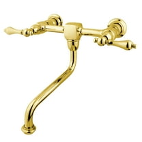 Kingston Brass KS1212AL Heritage Wall Mount Bathroom Faucet, Polished Brass