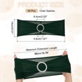thumbnail image 2 of Uxcell 20 Paquete Fundas de Silla, Banda de Cubierta de Silla Elástica con Hebilla Deslizante de Poliéster para Decoraciones de Ceremonia de Fiesta de Boda, Verde Negro Oscuro, 2 of 6