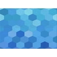 thumbnail image 1 of Ahgly Company Machine Washable Indoor Rectangle Transitional Neon Blue Area Rugs, 8' x 12', 1 of 7