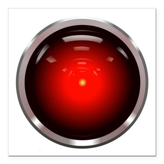 CafePress - HAL 9000 Eye Square Car Magnet 3 X 3 - Square Car Magnet 3" x 3"