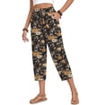 thumbnail image 3 of Fantaslook Womens Capri Pants Drawstring Casual Palazzo Trousers with Pockets Loose Floral Lounge Pants Pajama Bottoms, 3 of 10