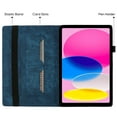 thumbnail image 2 of Allytechgroup Flip Case for iPad 10th Gen 10.9 inch 2022, Lovely Pattern Slim PU Leather Wallet Auto Sleep Wake Shockproof Cover with Stylus Holder Card Slots for iPad 10th Gen, Darkblue, 2 of 8