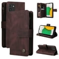 thumbnail image 1 of Case for Samsung Galaxy A03 Cover Zipper Pocket Wallet Case Magnetic Protective - Braun, 1 of 5