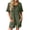 #0224-Army Green, variant on Rompers for Women Short Sleeve Crisscross Back Textured Knit Rompers Retro Casual Style Lightweight Breathable Relaxed-Fit Rompers Gift