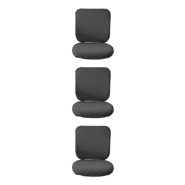 Guardoinrt Soft and Breathable Swivel Chair Cover Seating Experience Dark Gray Backrest + Cushion Cover 3Set