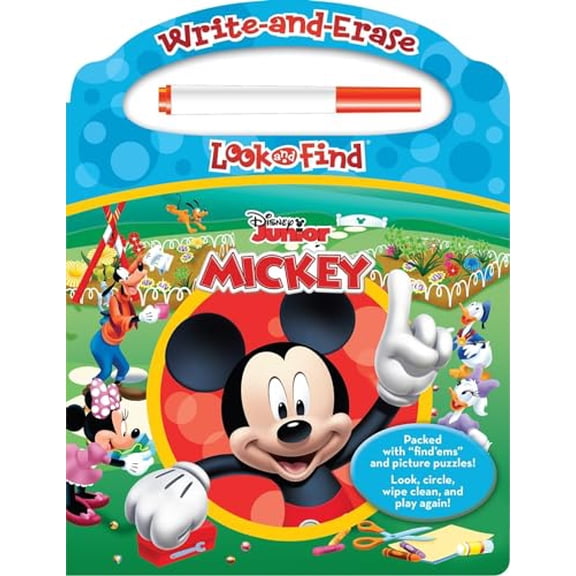 Pre-Owned Disney Junior Mickey: Write-And-Erase Look and Find [With Marker] (Board book) 1450843093 9781450843096