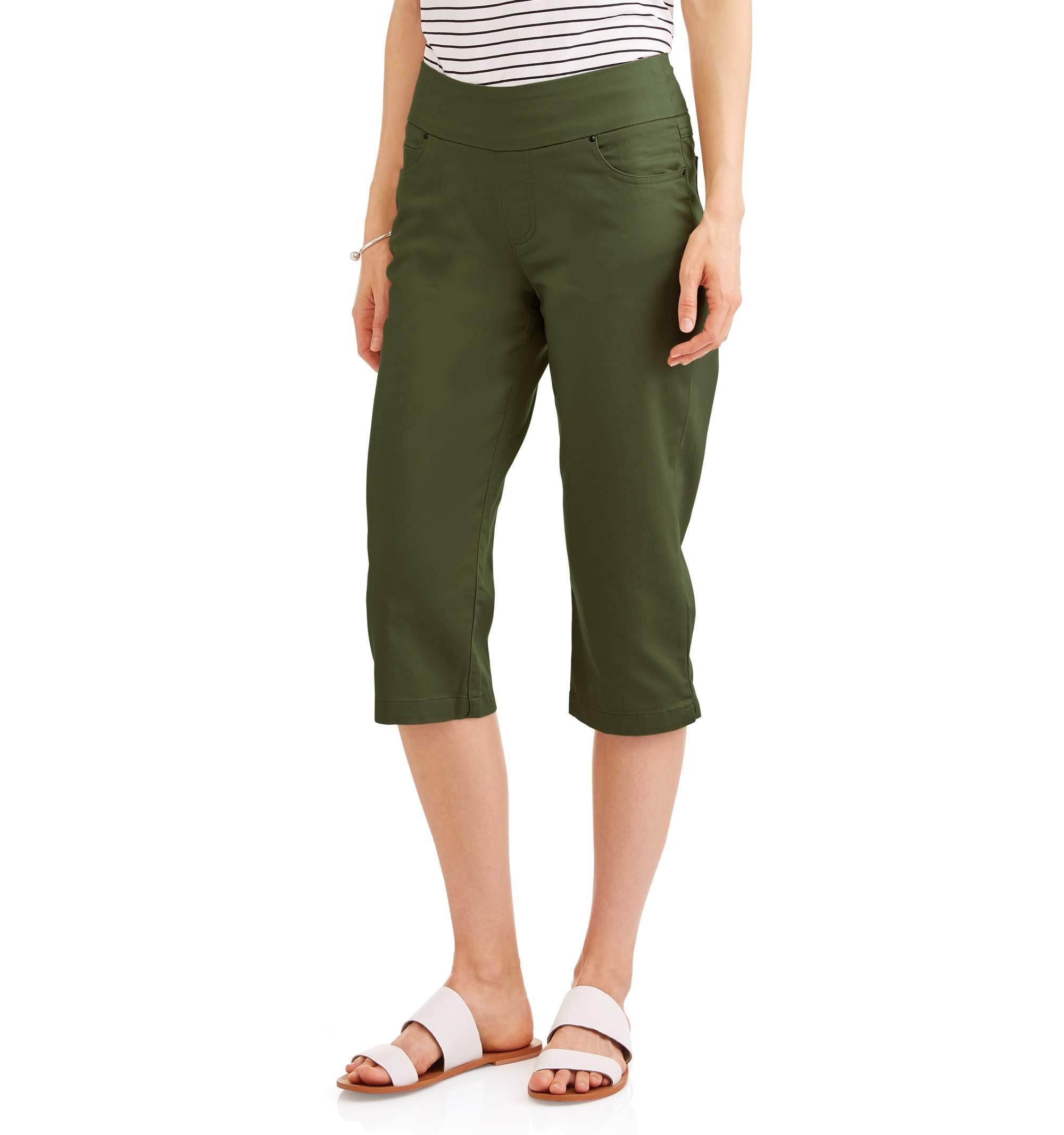 Women's Essential Pull-on Capri Pants - Walmart.com
