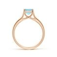 thumbnail image 2 of Angara Natural 1.35 Ct. Aquamarine Solitaire Ring in 14K Rose Gold for Women (Ring Size: 12), 2 of 10