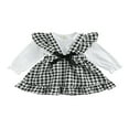 thumbnail image 1 of Infant Newborn Baby Girls Clothes Ruffle Romper Plaids Skirts Overalls Outfits Autumn Spring Sets White 3-6 Months, 1 of 9