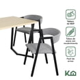 thumbnail image 2 of Juego De Comedor 4 Sillas y Mesa Tablero MDF Asiento Acolchado Kingshouse beige G, 2 of 7