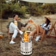 thumbnail image 6 of LELINTA Folding Portable Outdoor Camping Stove Camp Wood Stove Wood Burning Stove Camping Backpacking Camp Stove with Nylon Carry Bag, 6 of 8