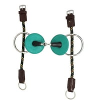 Horse 5" Rubber Mouth Eggbutt Snaffle Cheltenham Turquoise Bit Guard Gag Nylon Cheeks 35627