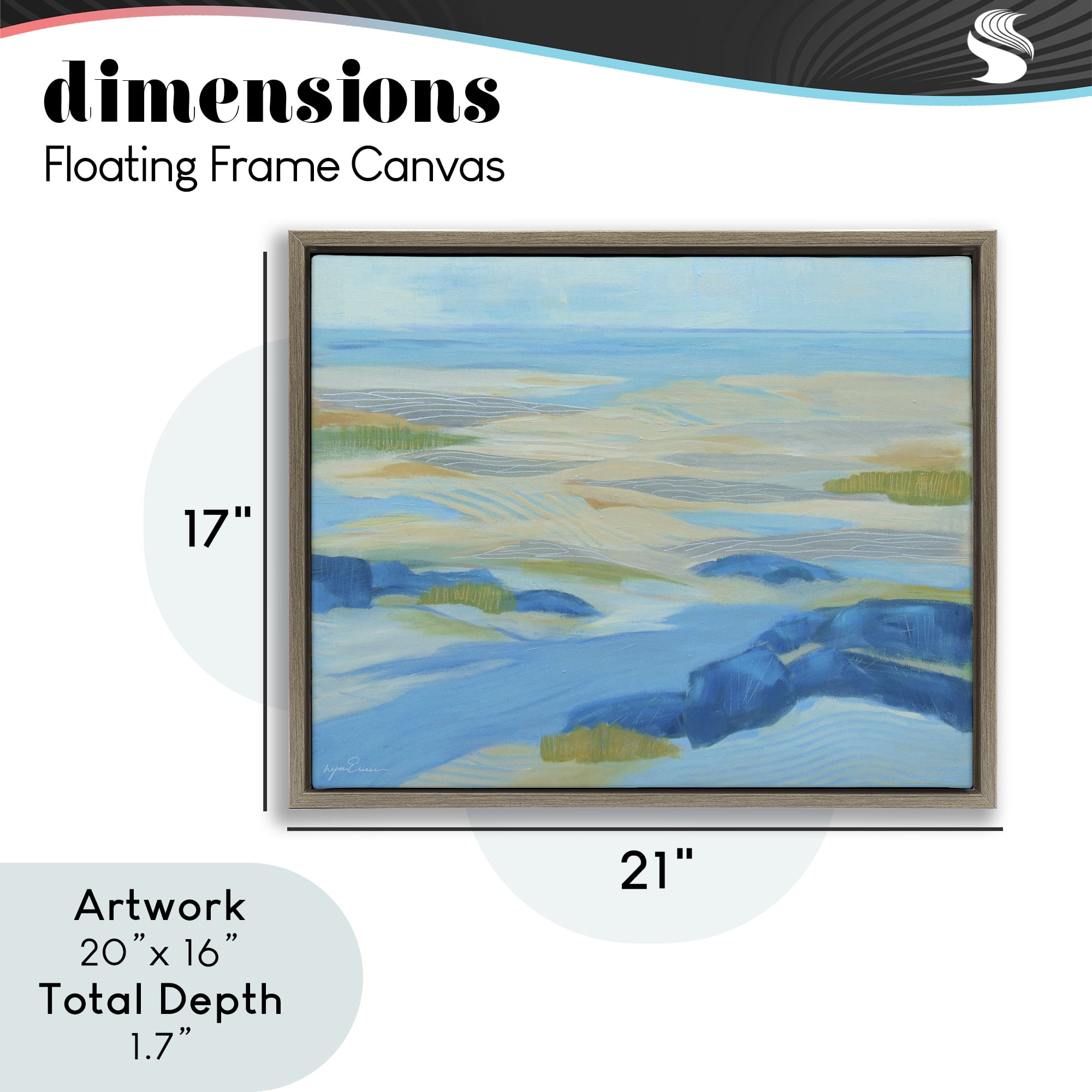 Stupell Industries Coastal Walk Among Dunes Brown Framed Floater Canvas Wall Art, design by Lynn Ericson Fine Art