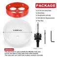 thumbnail image 2 of czcpp-6-1/4 Inch / 159mm Hole Saw with Dust Bowl Mess Free for Recessed Lights Can Lights Corn Hole Boards, 6.25\u201d Hole Saw with Arbor in Bi-Metal Hole Cutter for Wood, Plastic Board, Ceiling,Dry, 2 of 4