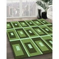 thumbnail image 3 of Ahgly Company Machine Washable Indoor Square Transitional Green Area Rugs, 6' Square, 3 of 7