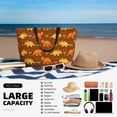 thumbnail image 5 of Wukai Dinosaurs and Leaves Print Zipper Bag,large Beach Tote Bag,Waterproof Sandproof Bag,Grocery and Picnic Tote Travel Bag, 5 of 5