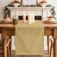 thumbnail image 2 of Yellow Table Runner 90 Inches Long, Dining Table Runners Dresser Scarves, Rustic Farmhouse Solid Color Kitchen Coffee Tablerunner for Tabletop Party Birthday Holiday Wedding Baby Shower 13"x90", 2 of 8