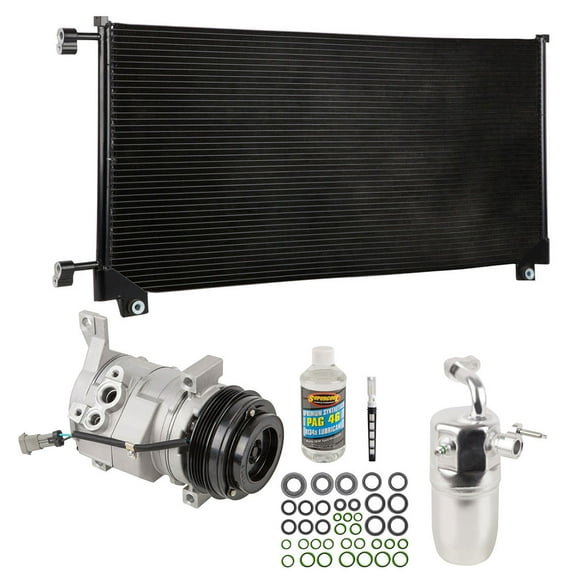 A/C Kit w/ AC Compressor Condenser & Drier For Chevy Silverado GMC Sierra Gas V8 2000-2005 Replaces 10S20 - BuyAutoParts