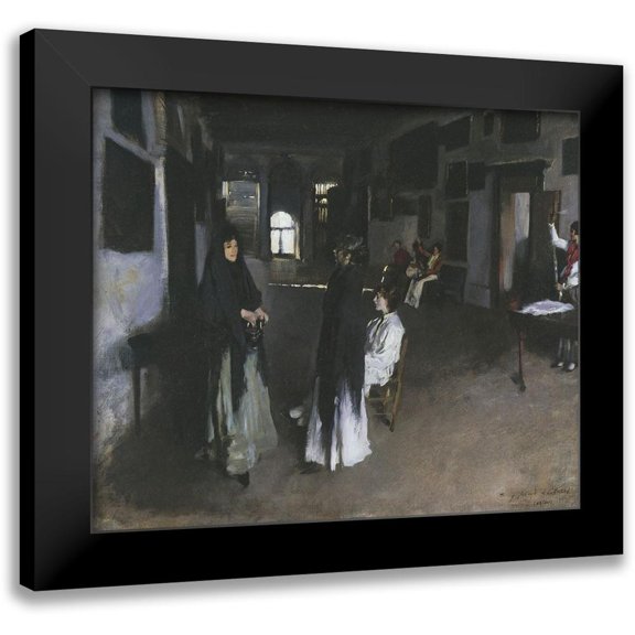 Sargent, John Singer 14x12 Black Modern Framed Museum Art Print Titled - Venetian Interior, 1880