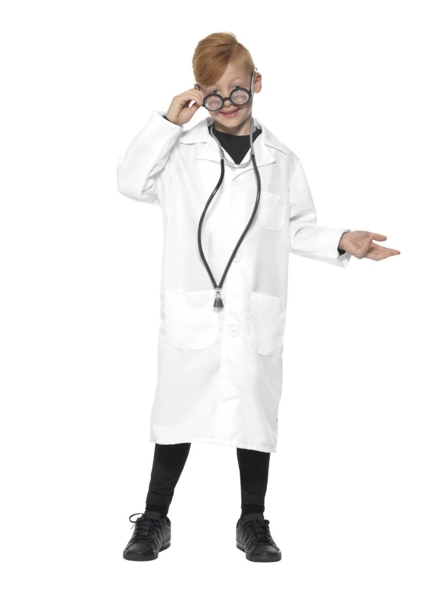 White Solid Doctor or Scientist Unisex Child Halloween Costume Large
