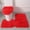08# (Wine_3Pcs), variant on Bathroom Rugs Sets 3 Piece Set Toilet Seat Cover Non-Slip Bath Mats Lid Cover Bath Rug Contour Mat Bathroom Decor (Complexion_3Pcs)