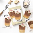 thumbnail image 3 of Coffee Bread Themed Sticky Notes Set - 30 Sheets Peel & Stick Die-Cut Notepads, 5 Cute Shapes for Journaling Planners, Desk Decor, To-Do Lists, Memo Pads, 3 of 6